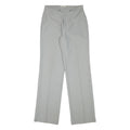TEDDY'S Womens Polyester Blend Relaxed Straight Trousers W28 L32 Light Grey Zip