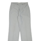 TEDDY'S Womens Polyester Blend Relaxed Straight Trousers W28 L32 Light Grey Zip