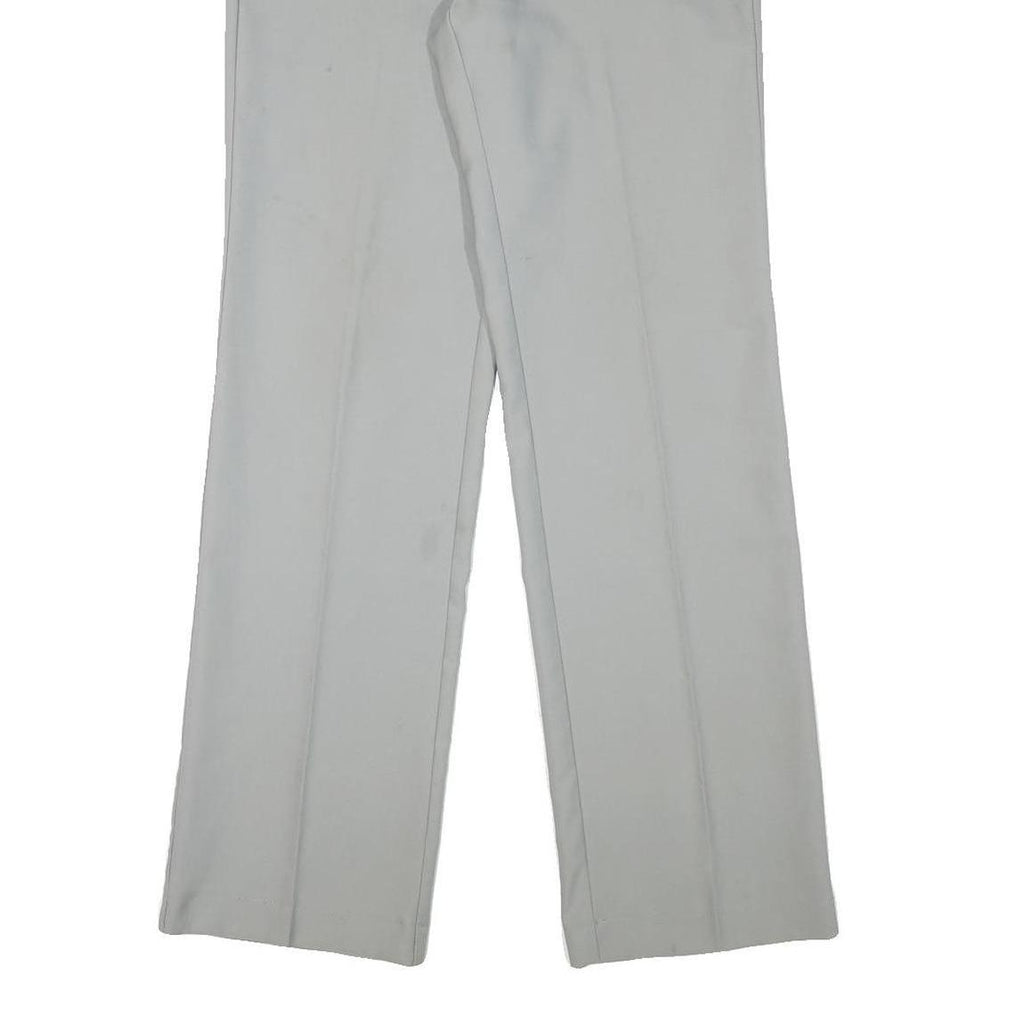 TEDDY'S Womens Polyester Blend Relaxed Straight Trousers W28 L32 Light Grey Zip