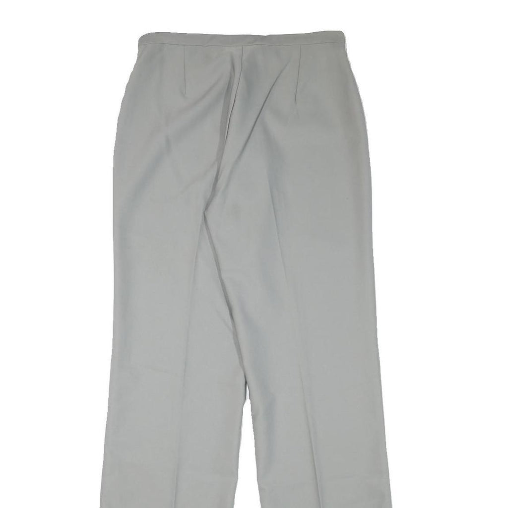 TEDDY'S Womens Polyester Blend Relaxed Straight Trousers W28 L32 Light Grey Zip