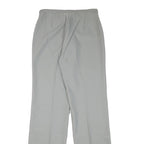 TEDDY'S Womens Polyester Blend Relaxed Straight Trousers W28 L32 Light Grey Zip