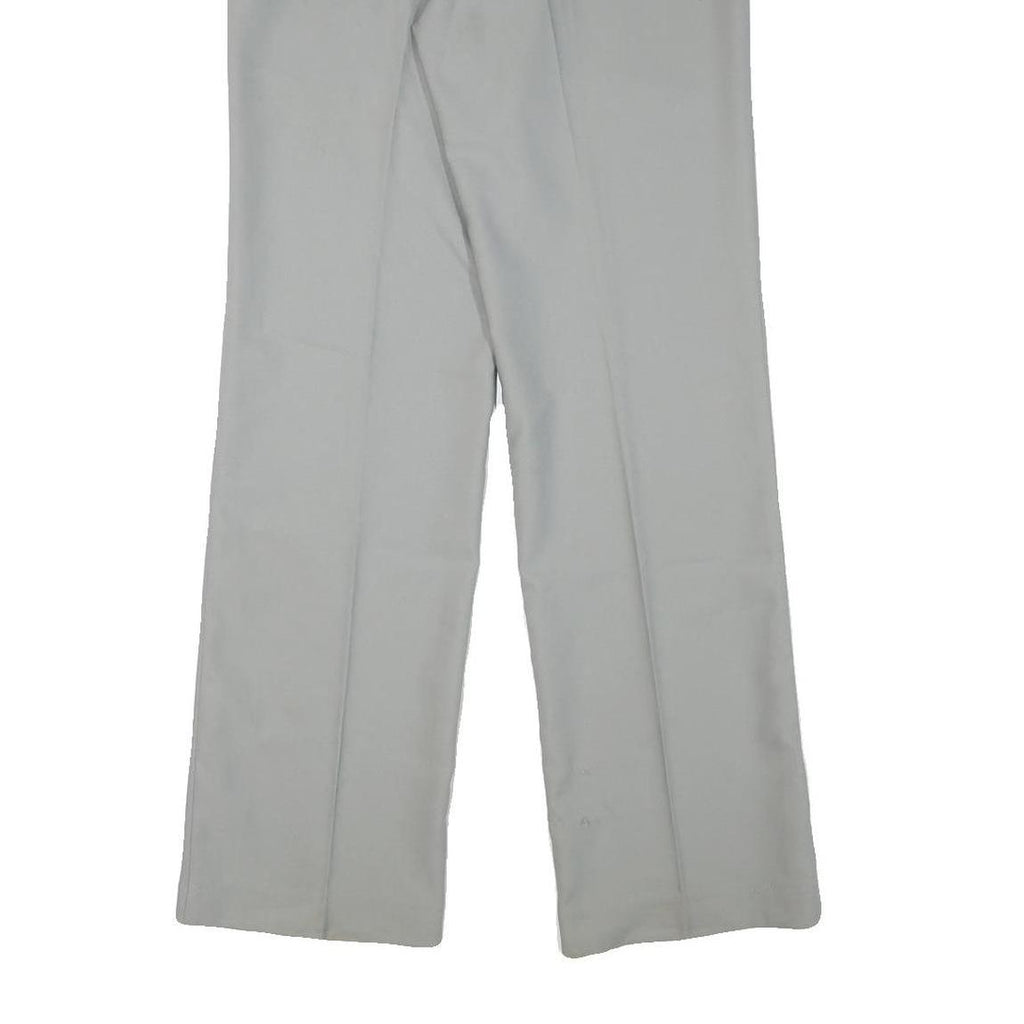 TEDDY'S Womens Polyester Blend Relaxed Straight Trousers W28 L32 Light Grey Zip