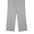 TEDDY'S Womens Polyester Blend Relaxed Straight Trousers W28 L32 Light Grey Zip