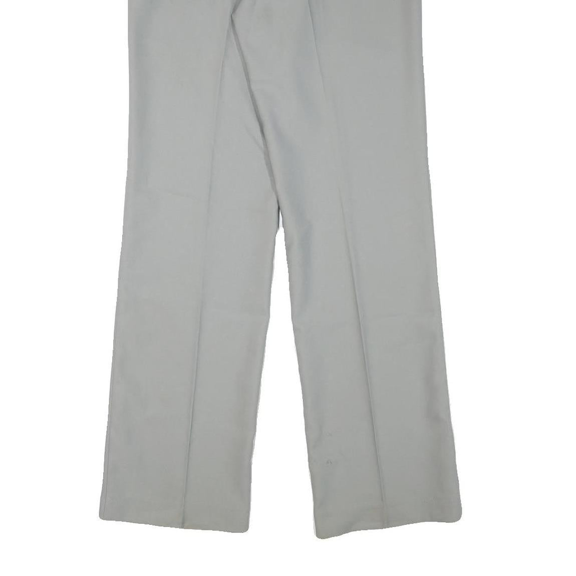 TEDDY'S Womens Polyester Blend Relaxed Straight Trousers W28 L32 Light Grey Zip
