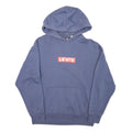 LEVI'S Mens Blue Hoodie S Cotton Blend Pullover Sweatshirt Classic Logo