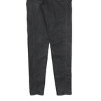 GUESS Womens Cotton Blend Black Slim Slim Leg Trousers W28 L30 Stylish Zip