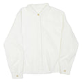 Womens Shirt White Collared Long Sleeve L