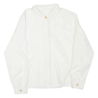 Womens Shirt White Collared Long Sleeve L