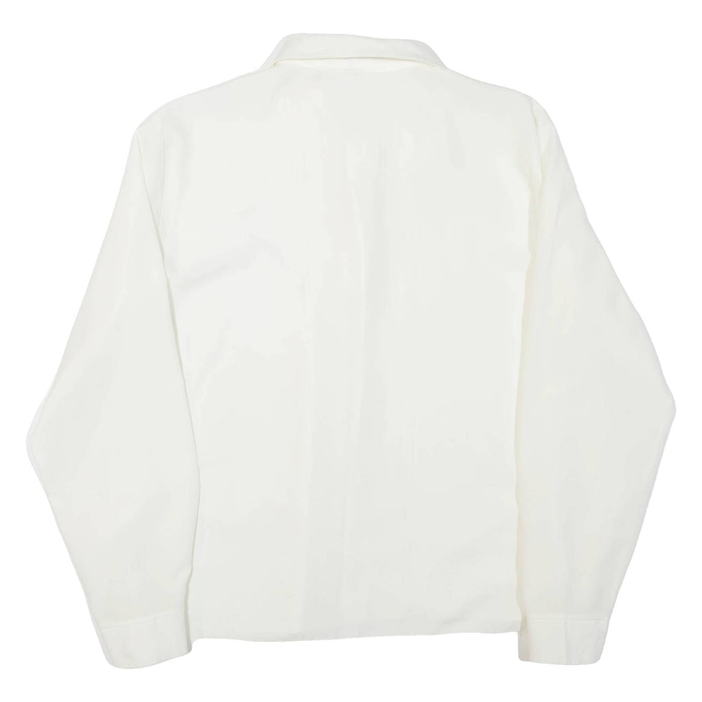 Womens Shirt White Collared Long Sleeve L