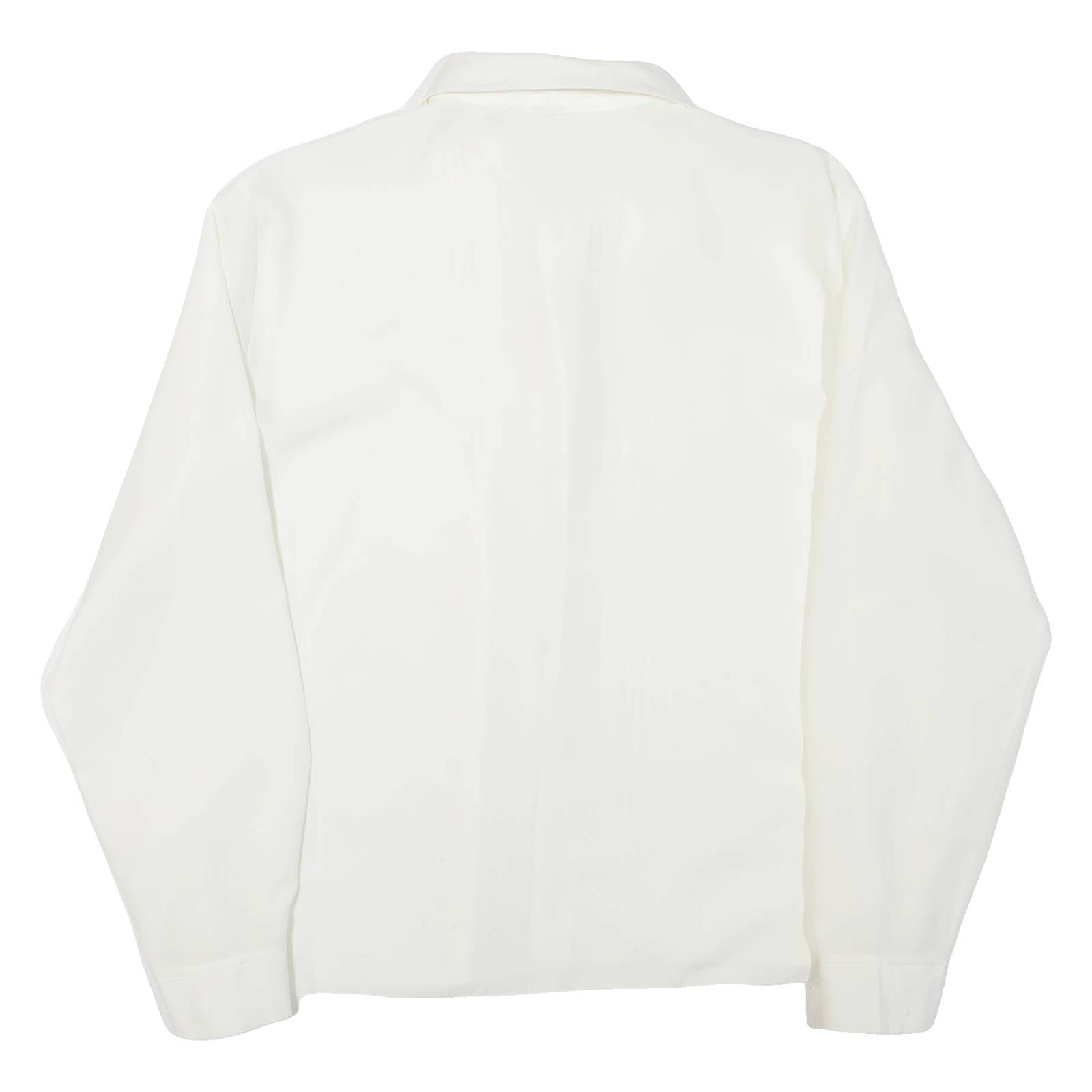 Womens Shirt White Collared Long Sleeve L