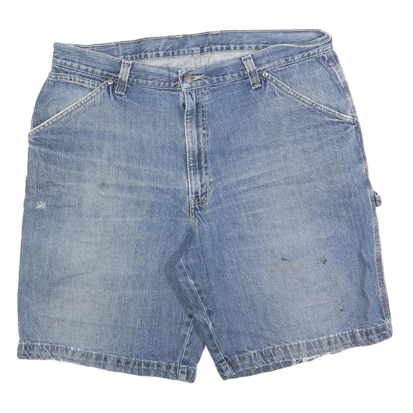 MEMBERS MARK Mens Denim Blue Casual Shorts XL W40 Cotton Blend Relaxed Fit