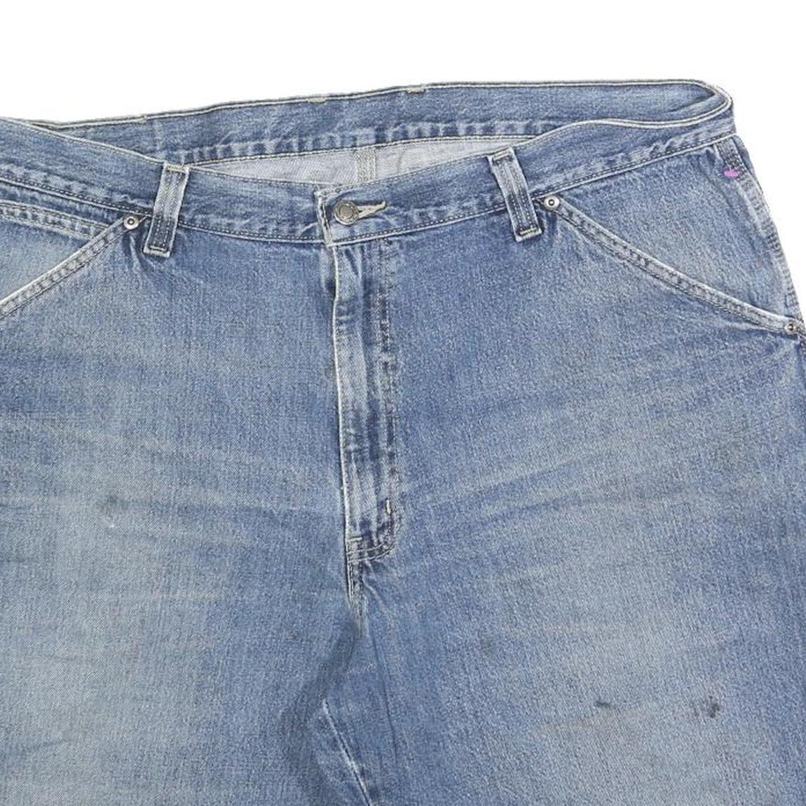 MEMBERS MARK Mens Denim Blue Casual Shorts XL W40 Cotton Blend Relaxed Fit