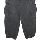 CARHARTT Mens Cotton Blend Relaxed Cargo Trousers W40 L27 Black Workwear Zip