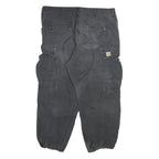 CARHARTT Mens Cotton Blend Relaxed Cargo Trousers W40 L27 Black Workwear Zip