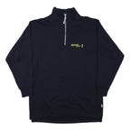 BUCHER Mens Black 1/4 Zip XL Cotton Blend Sweatshirt Pullover Casual Everyday