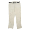 MAIER SPORTS Mens Polyamide Beige Regular Zip Trousers W36 L34 Outdoor Hiking