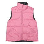 ADIDAS Womens Pink & Black Reversible Quilted Jacket UK 10 Polyester Zip
