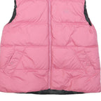 ADIDAS Womens Pink & Black Reversible Quilted Jacket UK 10 Polyester Zip