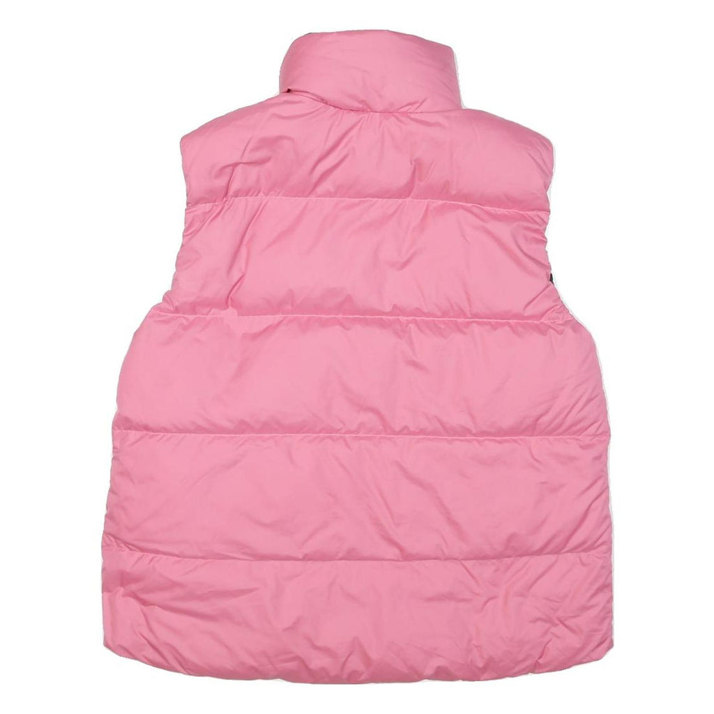 ADIDAS Womens Pink & Black Reversible Quilted Jacket UK 10 Polyester Zip