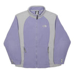 THE NORTH FACE Womens Purple & Light Grey Patterned Pullover Jumper Crew Neck L