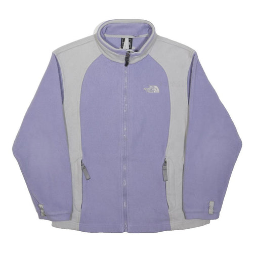 THE NORTH FACE Womens Purple & Light Grey Patterned Pullover Jumper Crew Neck L