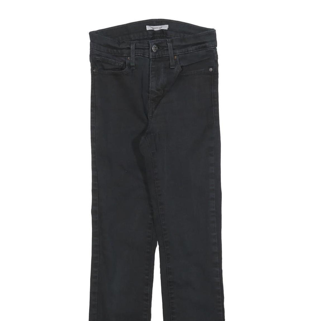 LEVI'S Womens Black Slim Skinny Denim Dark W24 L28 Stretch Cotton Blend Jeans