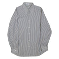 CONFEZIONI DE LUSSO Mens Shirt Black Striped Long Sleeve M