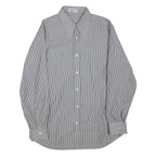 CONFEZIONI DE LUSSO Mens Shirt Black Striped Long Sleeve M