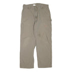 CARHARTT Mens Cotton Blend Beige Regular Fit Straight Leg Trousers W34 L30