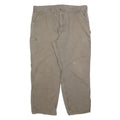 CARHARTT Mens Brown Cotton Blend Woven Relaxed Fit Straight Leg W44 L32 Workwear