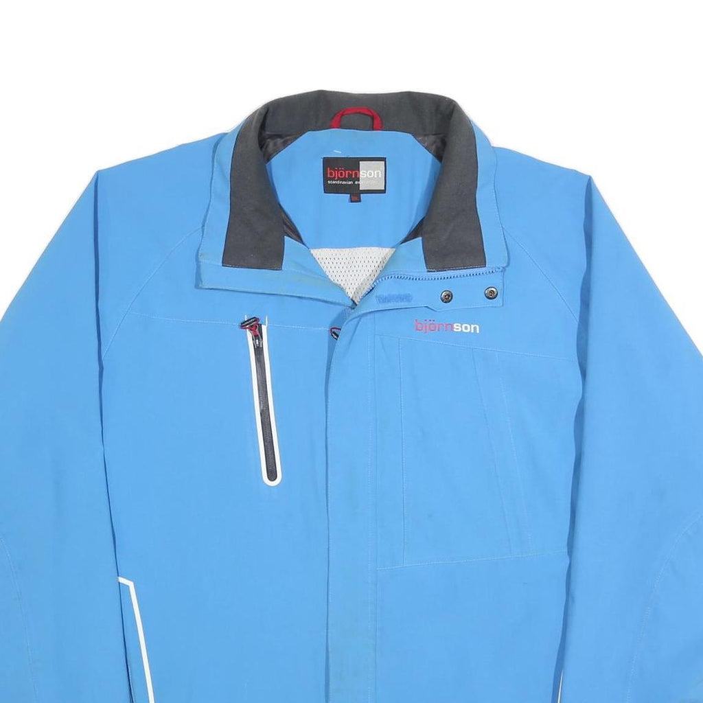 BJORN SON Mens Blue Zip Up Jacket 3XL Polyester Blend Outdoor Classic Casual