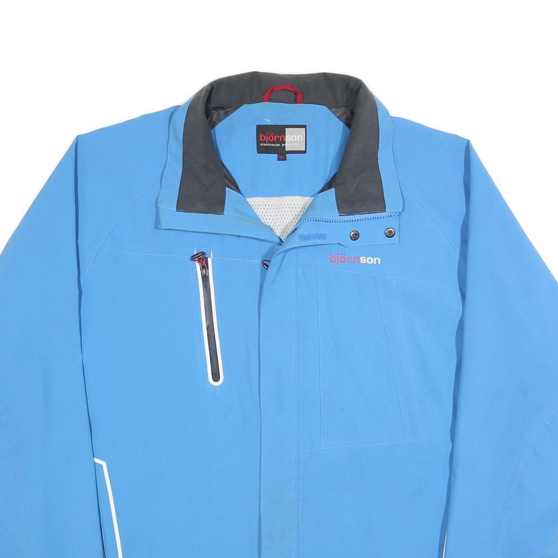 BJORN SON Mens Blue Zip Up Jacket 3XL Polyester Blend Outdoor Classic Casual