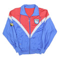 Mens Blue & Red Shield Zip Jacket M Polyester Blend Retro Vintage Athletic