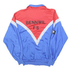 Mens Blue & Red Shield Zip Jacket M Polyester Blend Retro Vintage Athletic