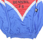 Mens Blue & Red Shield Zip Jacket M Polyester Blend Retro Vintage Athletic