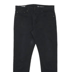 LEVI'S Mens Cotton Blend Black Slim Skinny Trousers W32 L29 Stylish Zip Closure