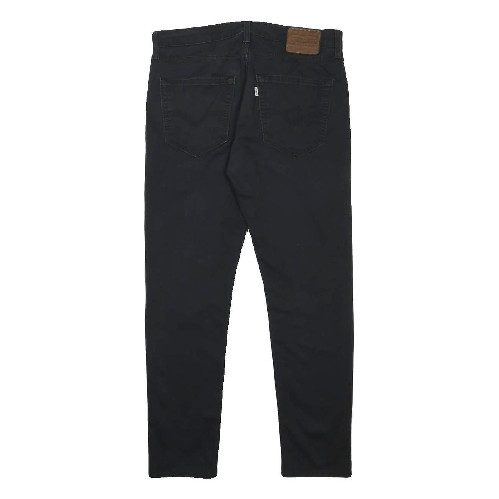 LEVI'S Mens Cotton Blend Black Slim Skinny Trousers W32 L29 Stylish Zip Closure
