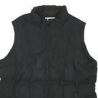 PENDLETON Mens Black Jacket L Polyester Blend Plain Zip Sleeveless Outdoor Warm