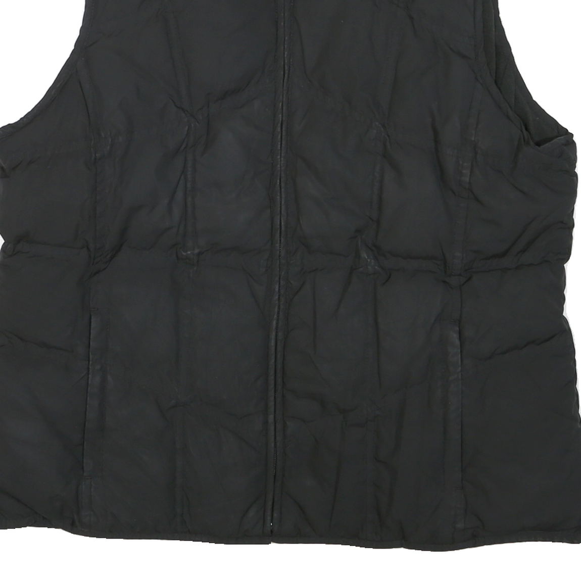 PENDLETON Mens Black Jacket L Polyester Blend Plain Zip Sleeveless Outdoor Warm