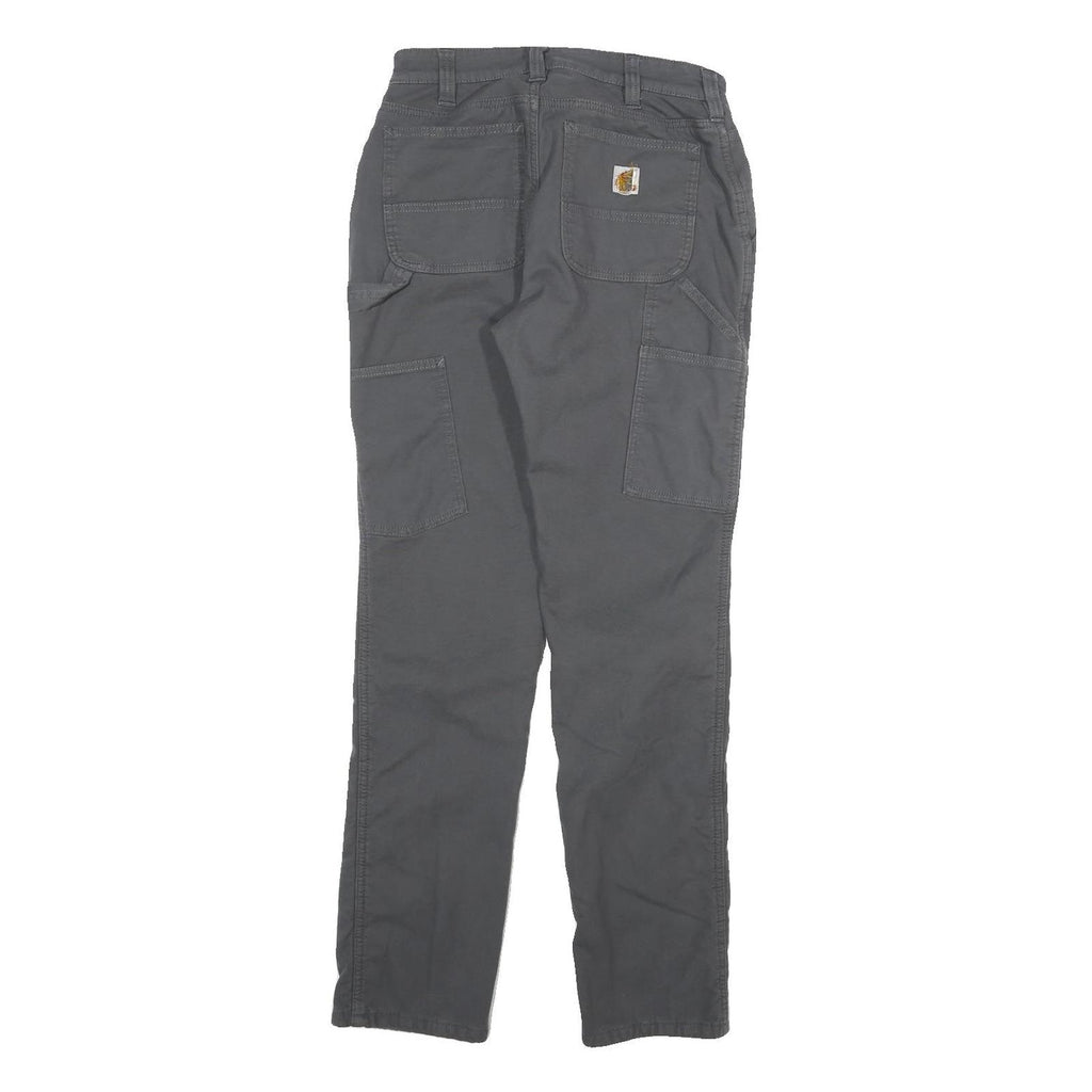 CARHARTT Womens Cotton Blend Black Relaxed Straight Trousers W26 L30 Casual