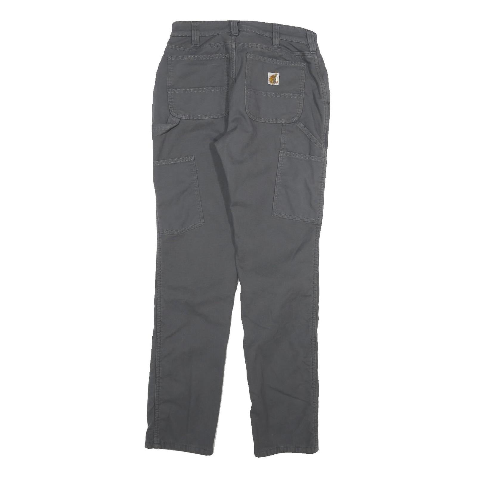 CARHARTT Womens Cotton Blend Black Relaxed Straight Trousers W26 L30 Casual