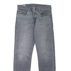 LEVI'S 502 Jeans BIG E Mens Grey Regular Tapered Stone Wash W32 L34