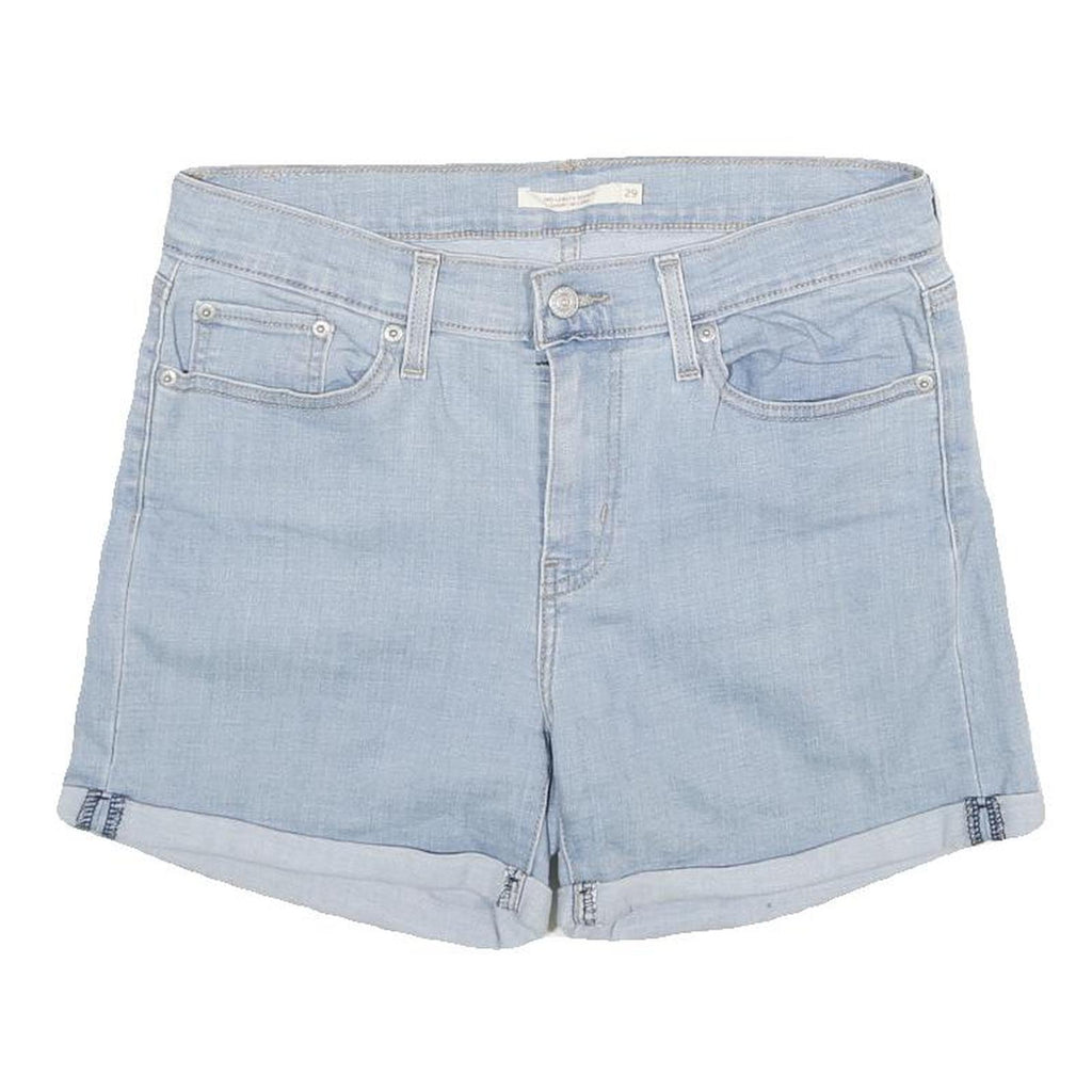 LEVI'S Womens Denim Light Blue Casual Shorts M W29 Summer Roll Hem