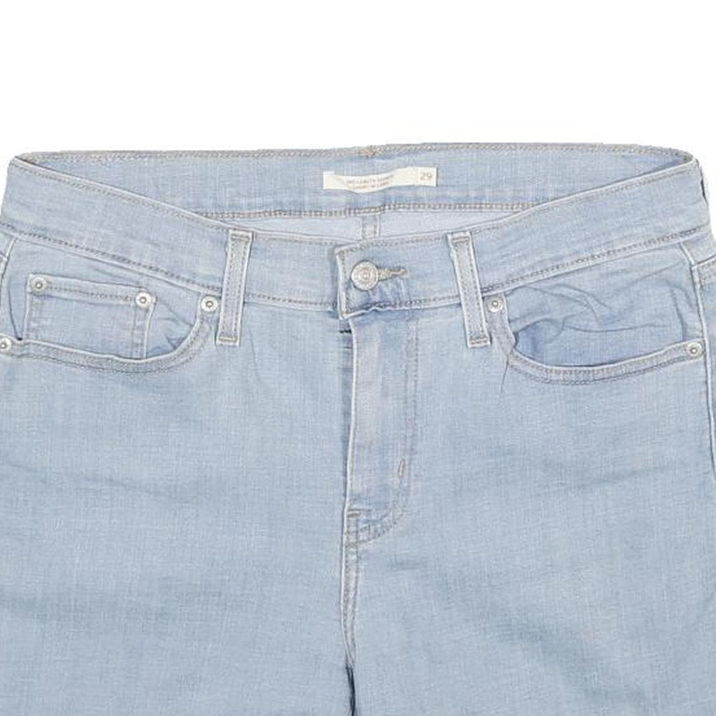 LEVI'S Womens Denim Light Blue Casual Shorts M W29 Summer Roll Hem