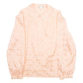 NISIONS Womens Blouse Pink Collared Long Sleeve M