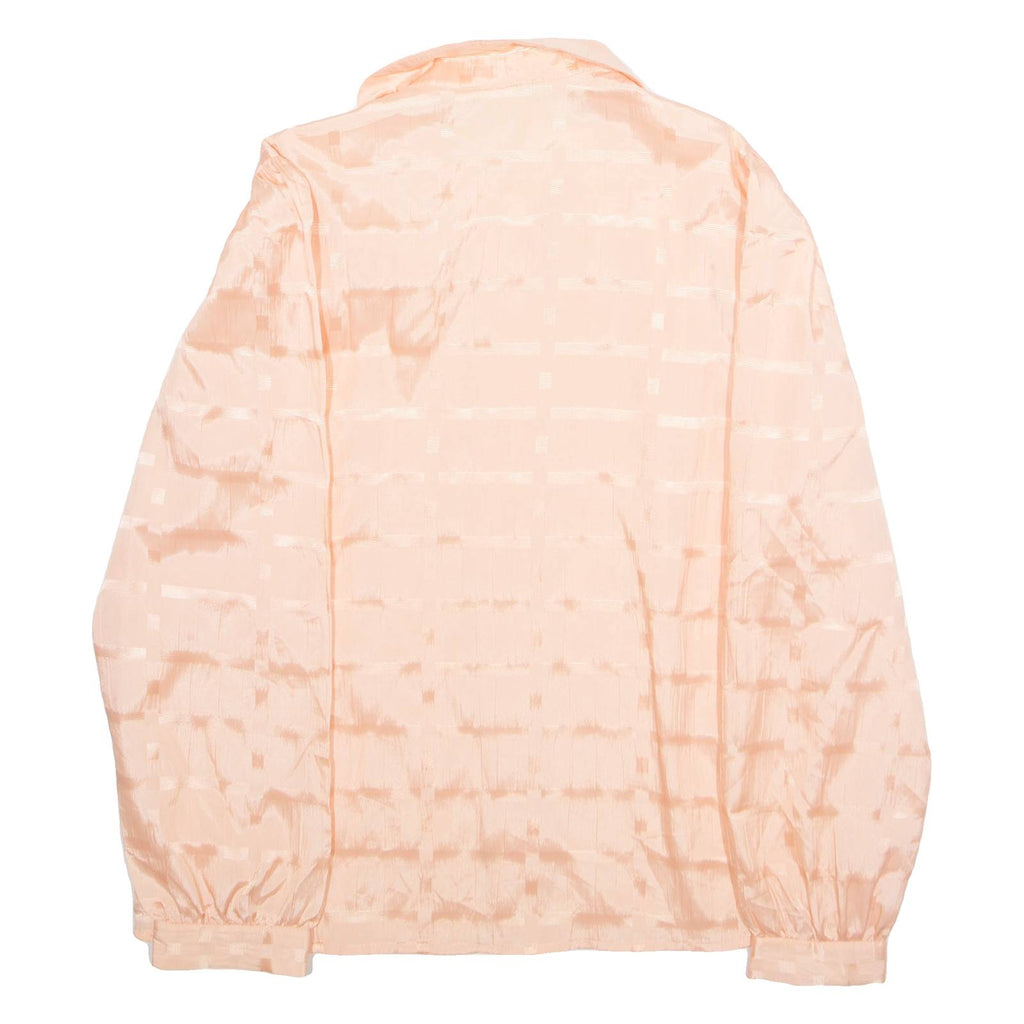 NISIONS Womens Blouse Pink Collared Long Sleeve M