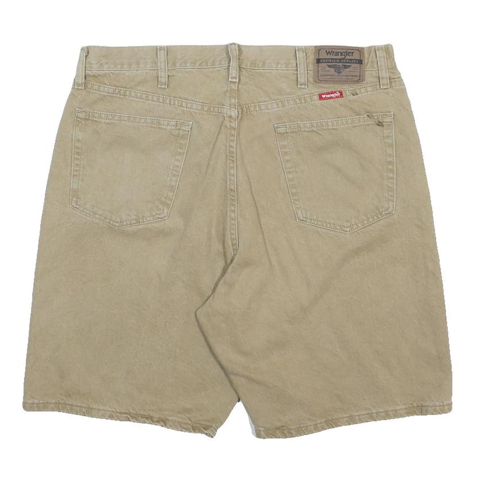 WRANGLER Mens Shorts Beige Casual Cotton XL W38 Classic Fit Pockets
