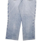 CARHARTT Mens Regular Fit Blue Denim Jeans W34 L28 Distressed Cotton Blend Zip