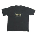 ADIDAS Womens Black Graphic T-Shirt XL Short Sleeve Crew Neck Cotton Casual
