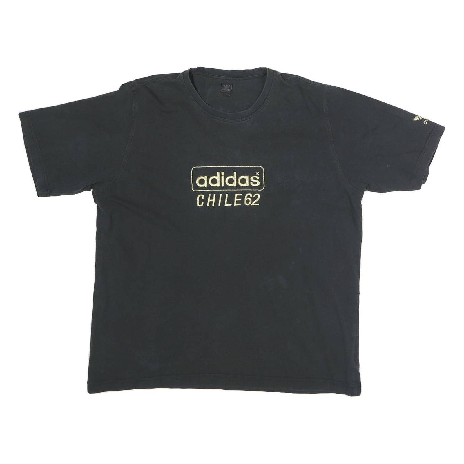 ADIDAS Womens Black Graphic T-Shirt XL Short Sleeve Crew Neck Cotton Casual